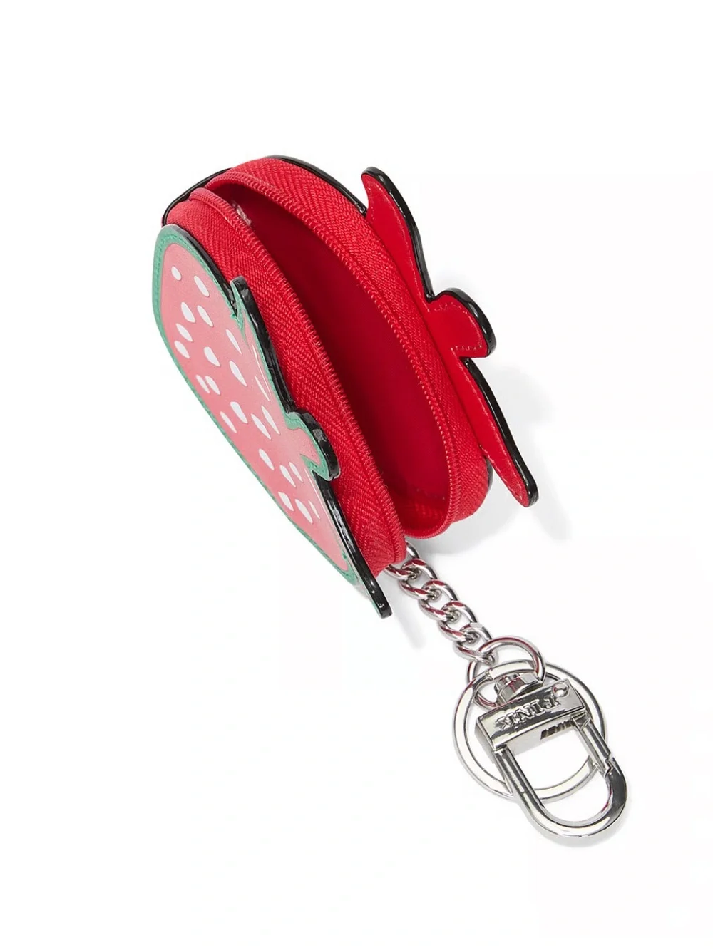Pink Victoria’s Secret Strawberry Coin Pouch Keychain - Red